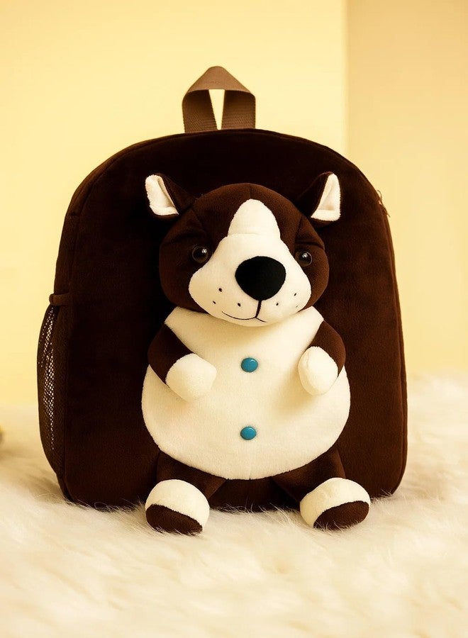 جي تي حقيبة ظهر على شكل كلب قطيفة من جي تي غانغون تويز للأطفال | حقيبة مدرسية ناعمة للأطفال الصغار | حقيبة ظهر خفيفة الوزن على شكل حيوان كرتوني للأولاد والبنات | مثالية للسفر والنزهات والإهداء - Image 4